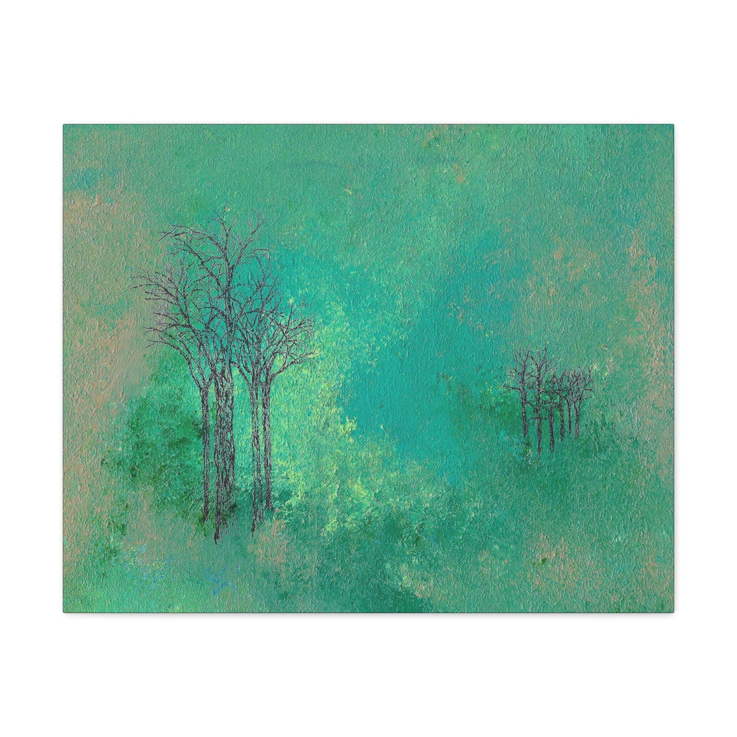 Titled "Trees In The Clouds" Abstract On Canvas