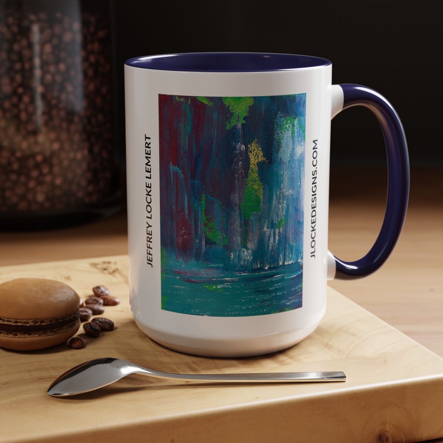 Coffee Mug With Original Art Design Waterfall