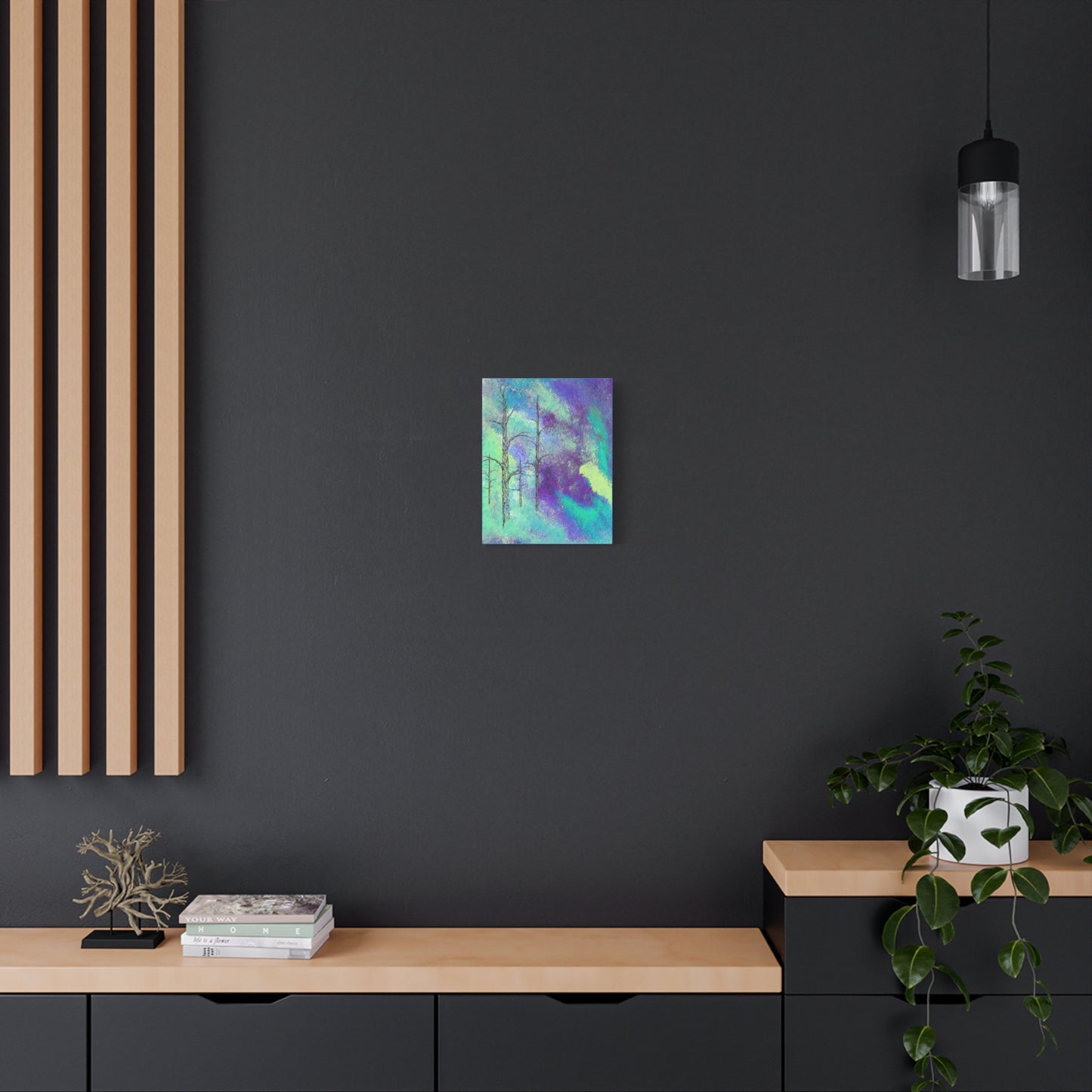 Titled "The Watchers" Abstract On Canvas