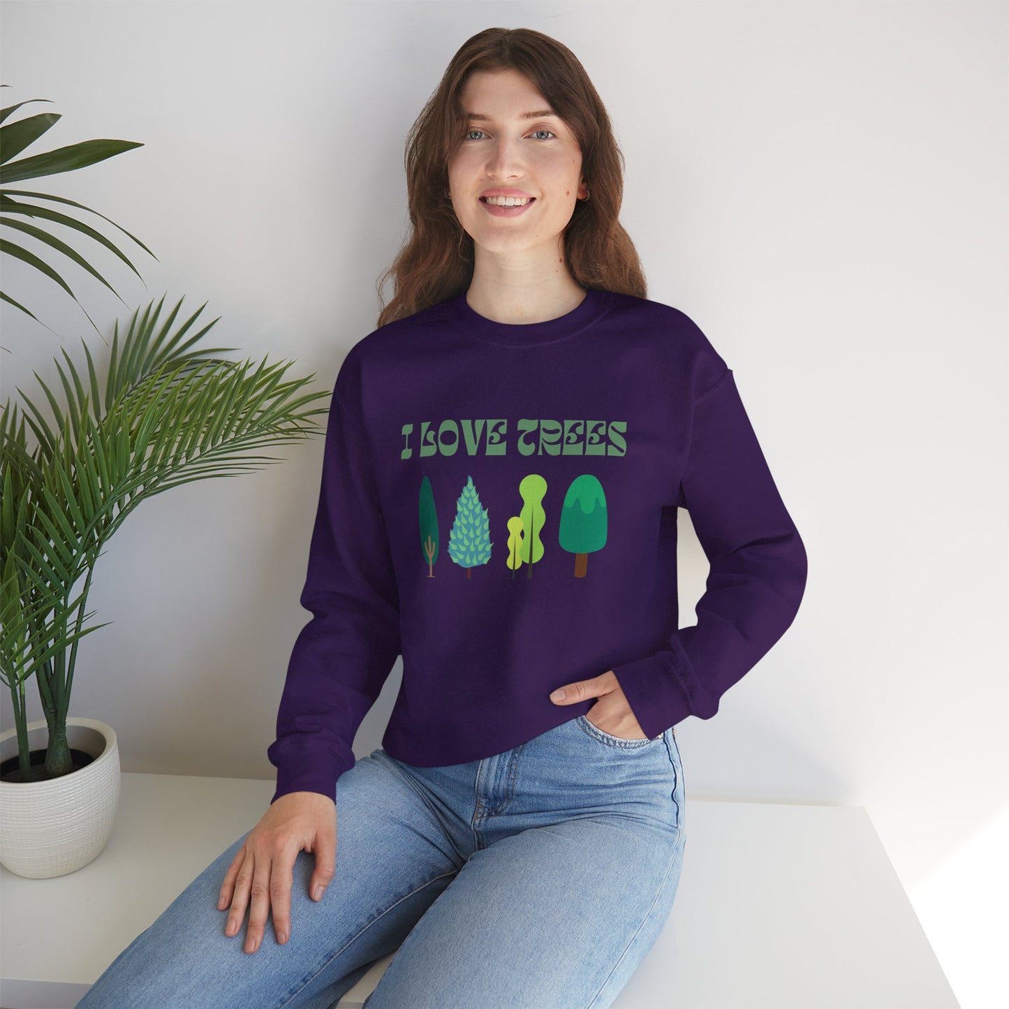 I Love Trees Sweatshirt Unisex In Multiple Colors