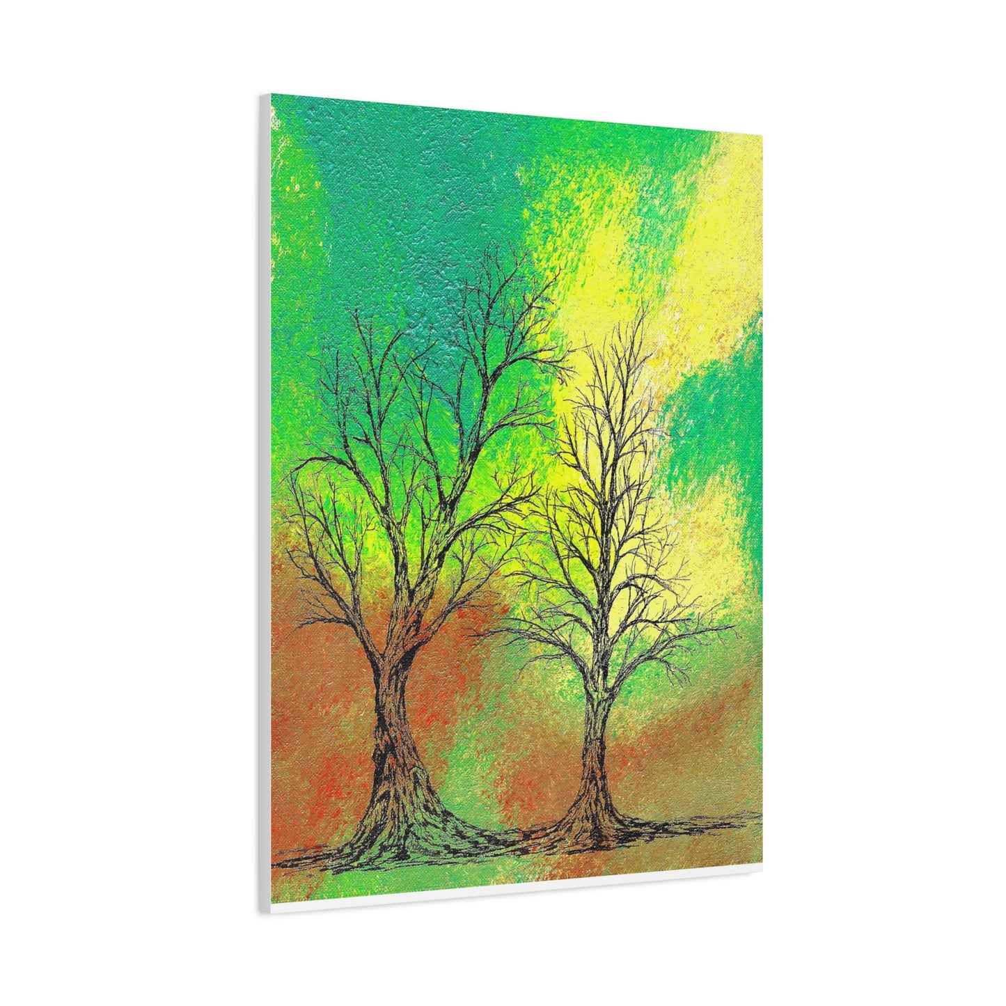 Titled "Into The Emerald Forest" Abstract On Canvas