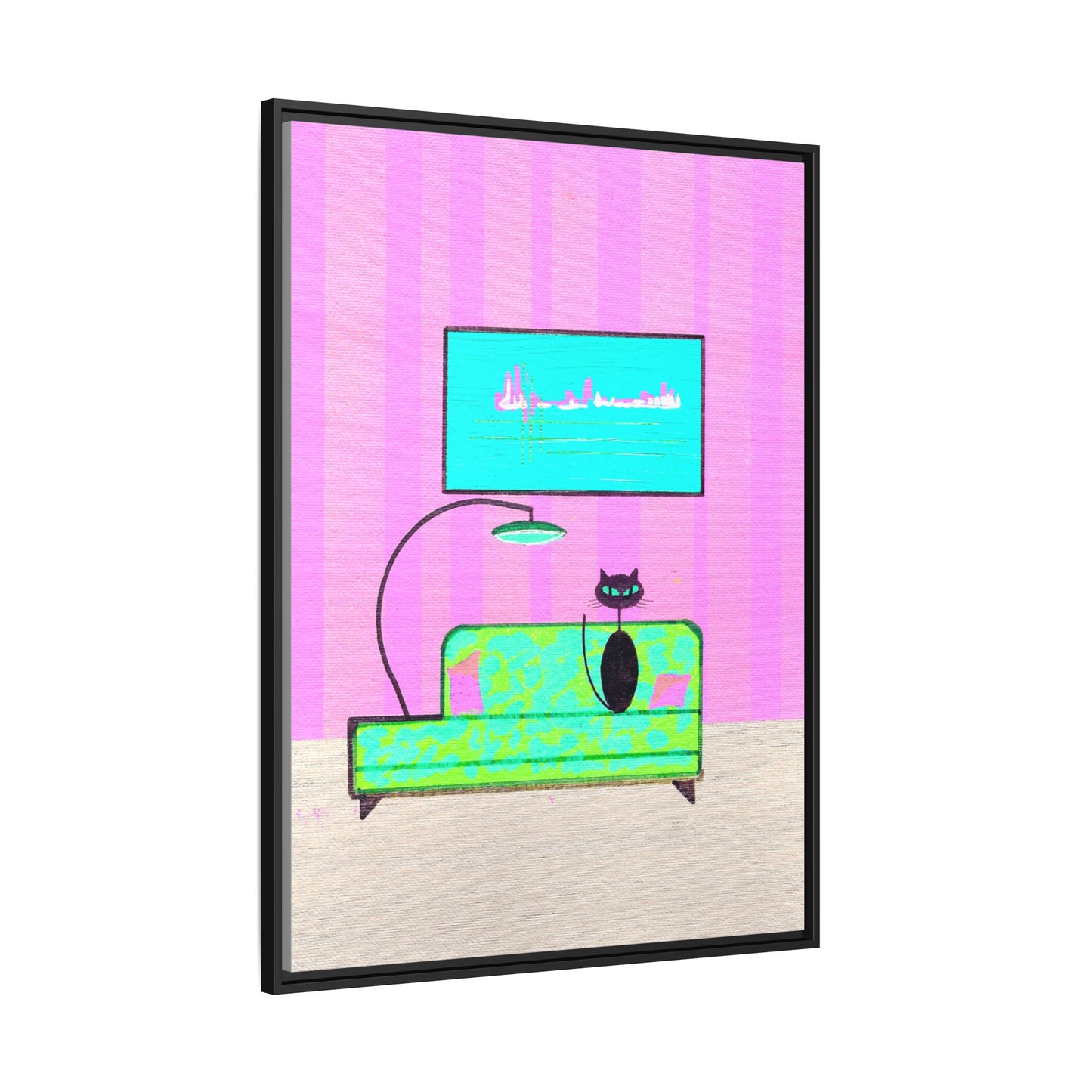 In The Spotlight Vintage Inspired Framed Canvas Print