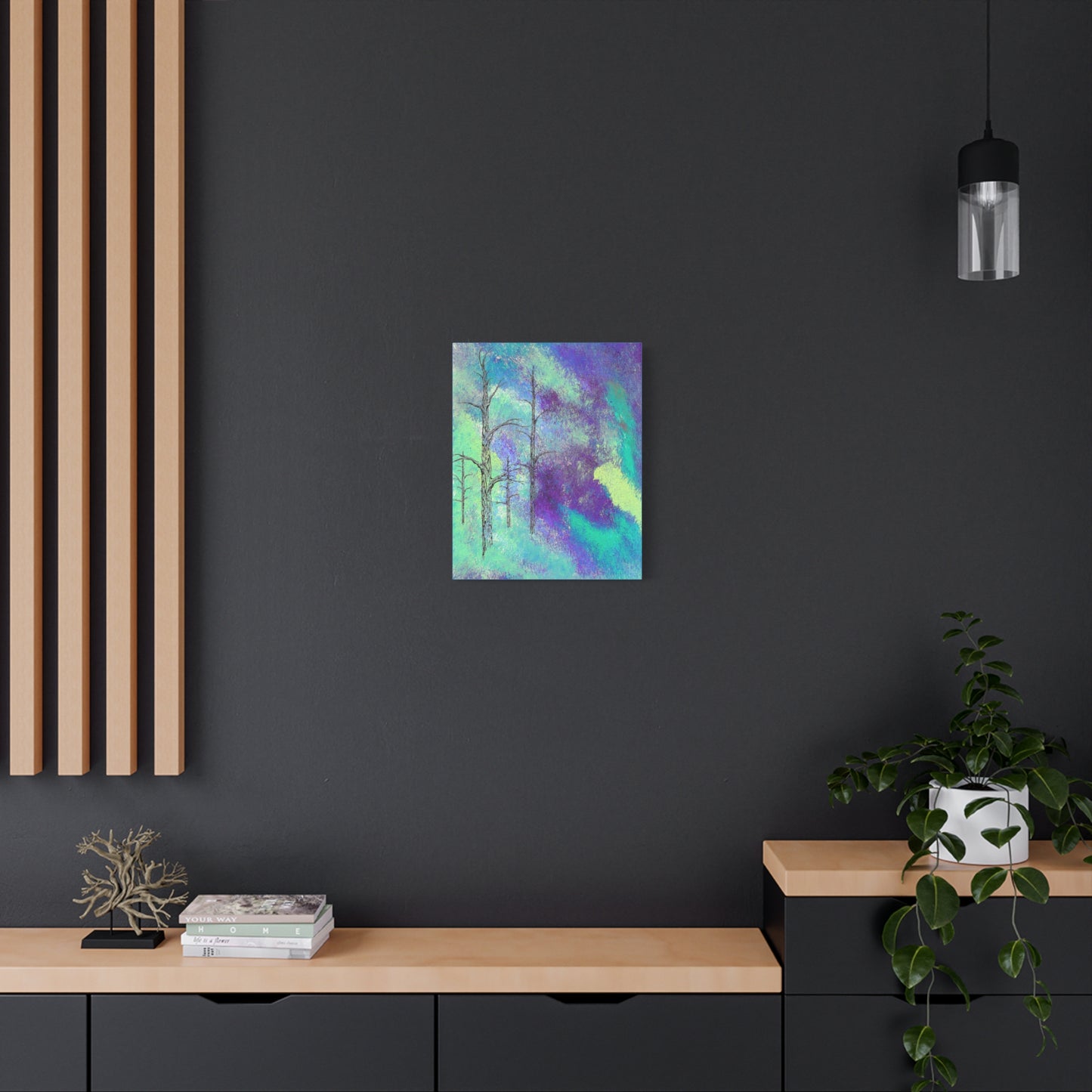 Titled "The Watchers" Abstract On Canvas