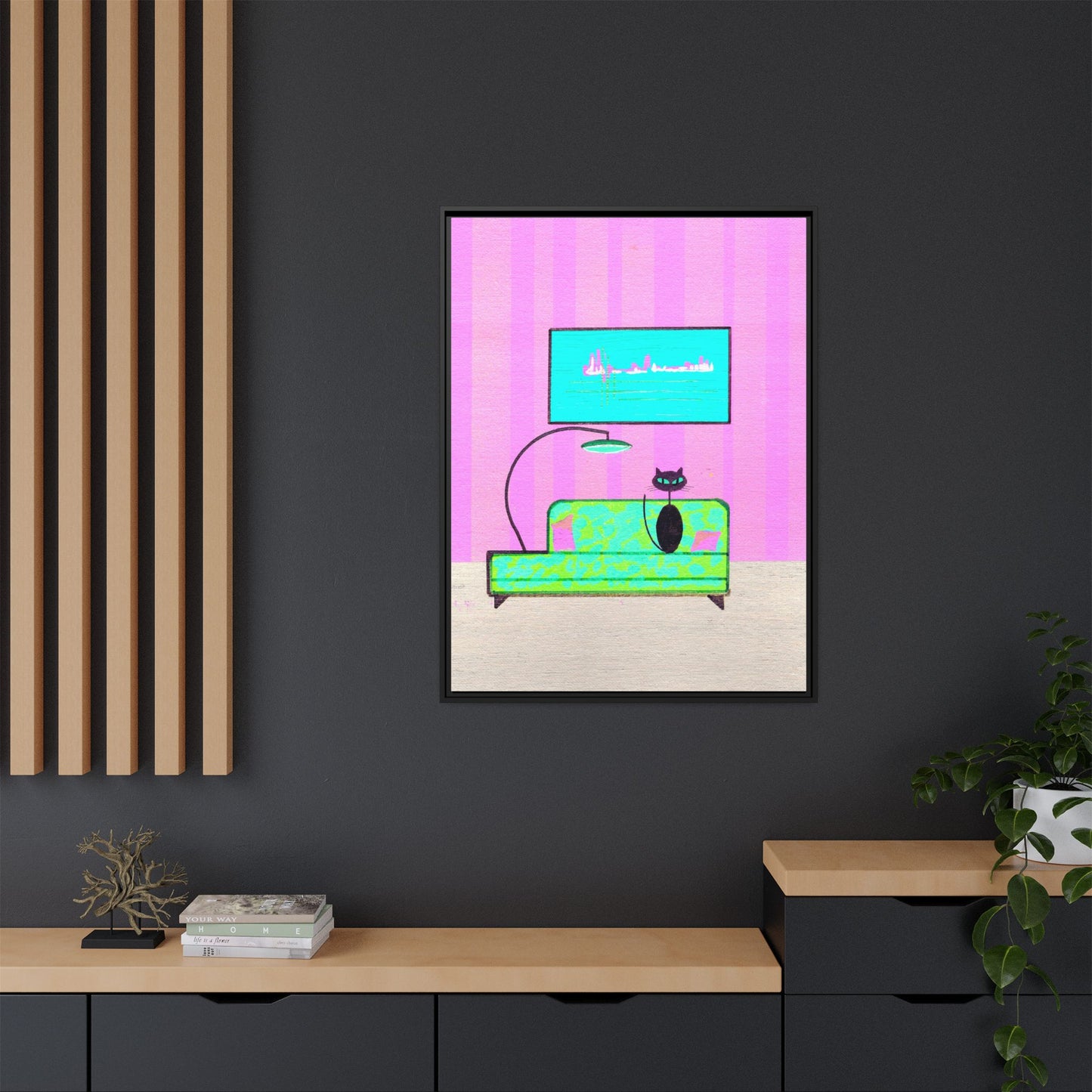 In The Spotlight Vintage Inspired Framed Canvas Print