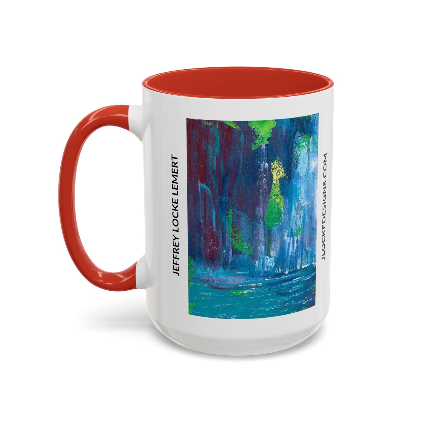 Coffee Mug With Original Art Design Waterfall