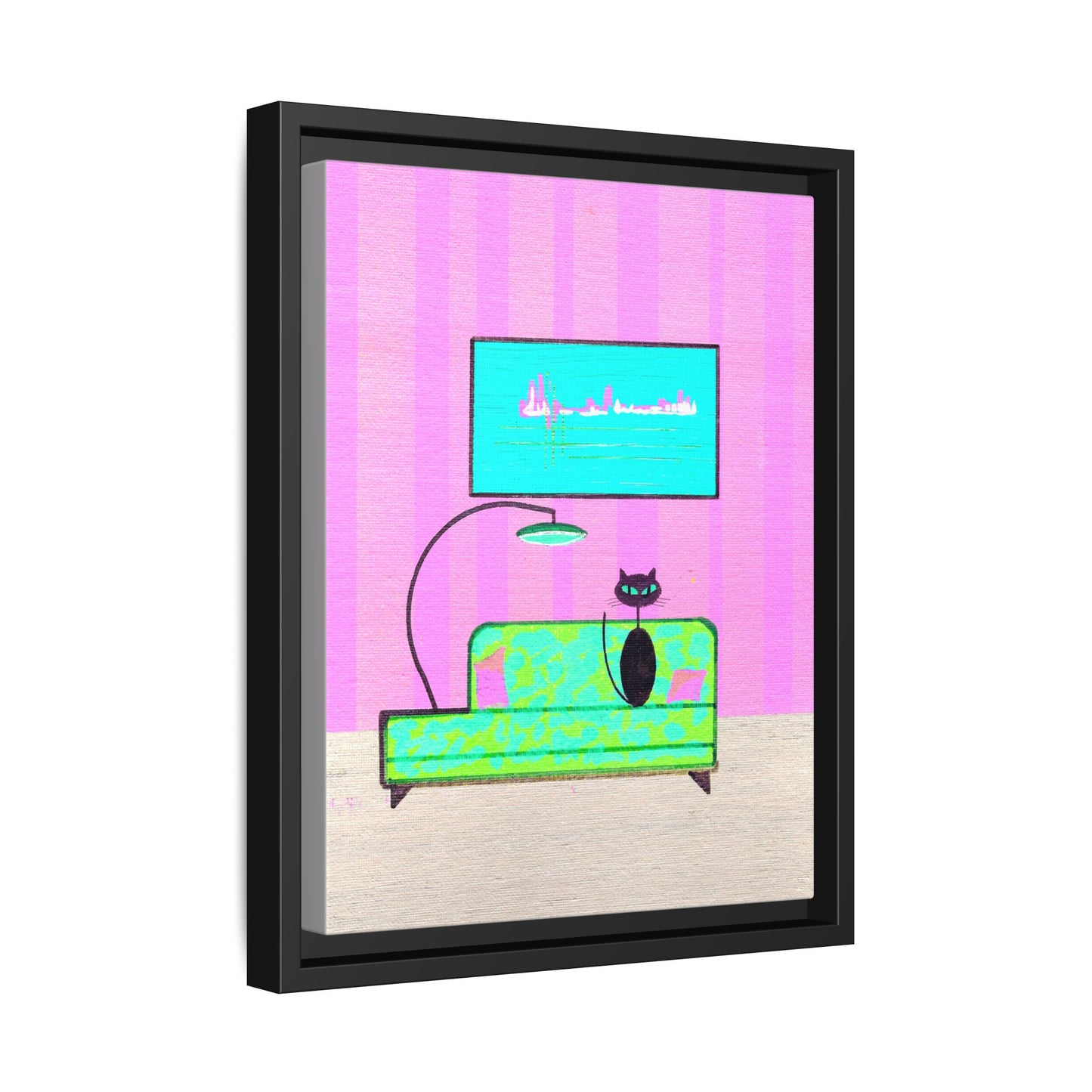 In The Spotlight Vintage Inspired Framed Canvas Print