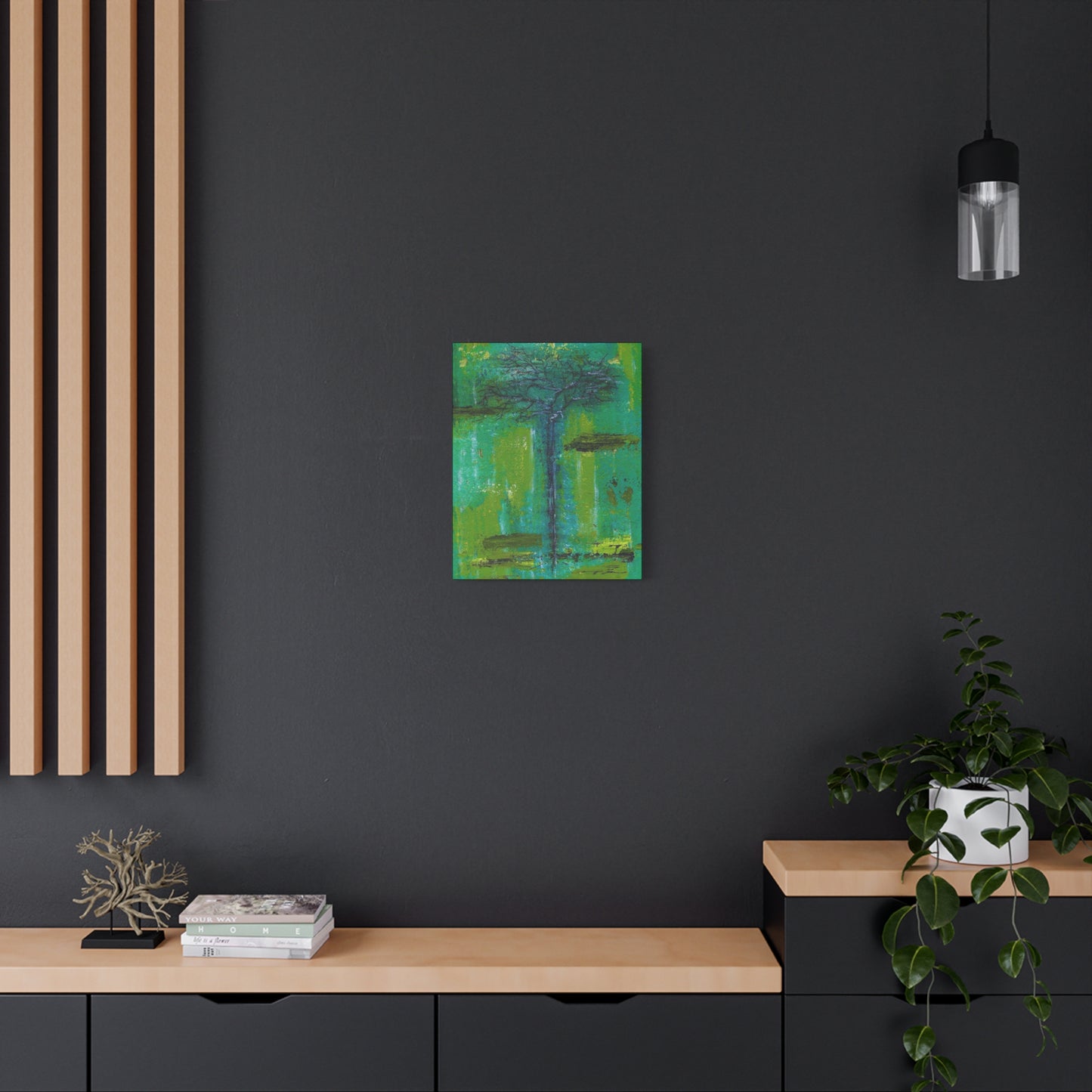 Titled "From The Terrace" Abstract On Canvas