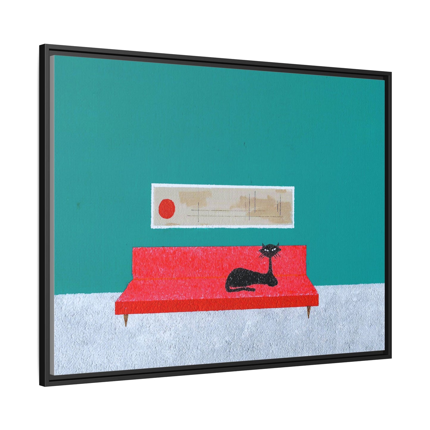 Art Kitty 1 Vintage Inspired Framed Canvas Print