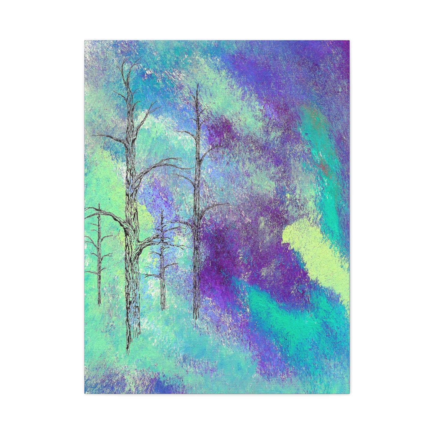 Titled "The Watchers" Abstract On Canvas