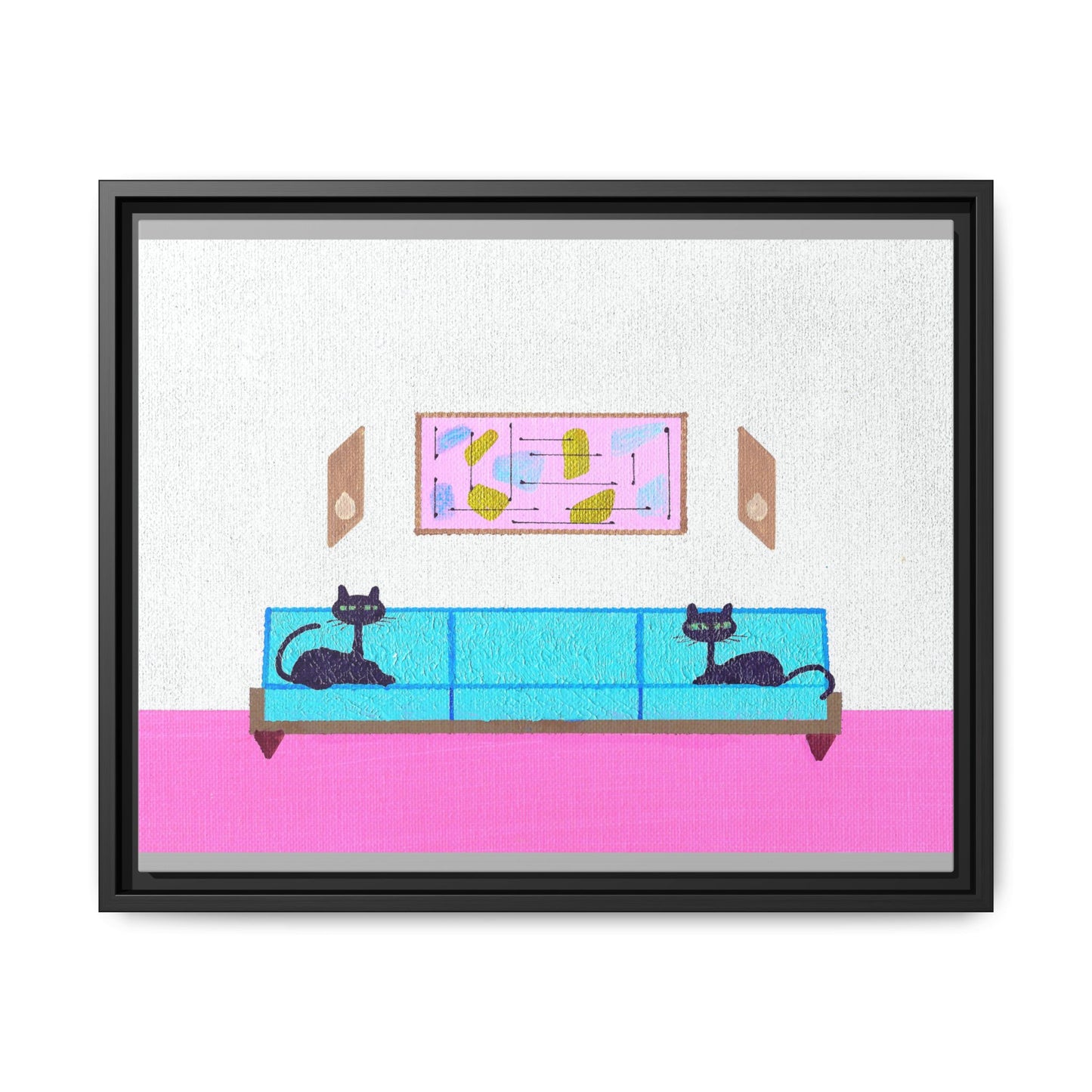 Well Behaved Vintage Inspired Framed Canvas Print