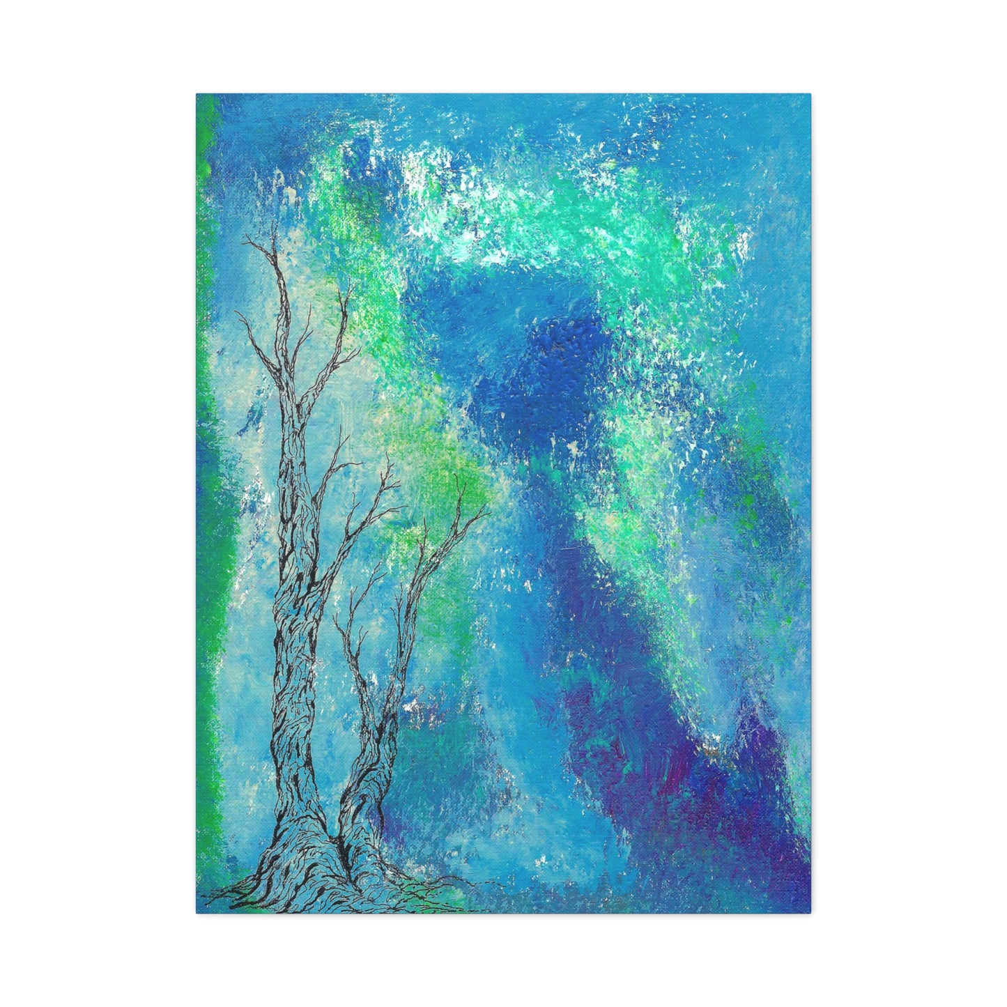 Titled "Into The Unknown" Abstract On Canvas