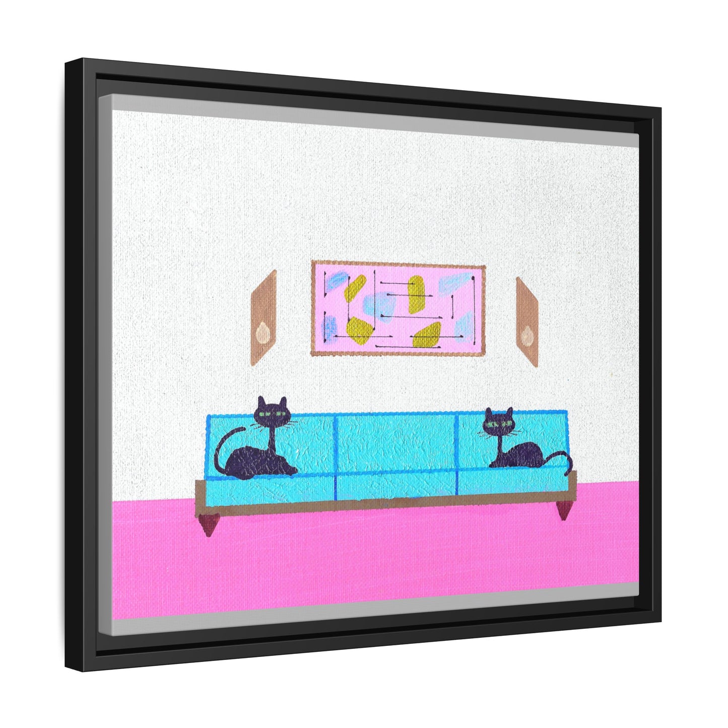 Well Behaved Vintage Inspired Framed Canvas Print