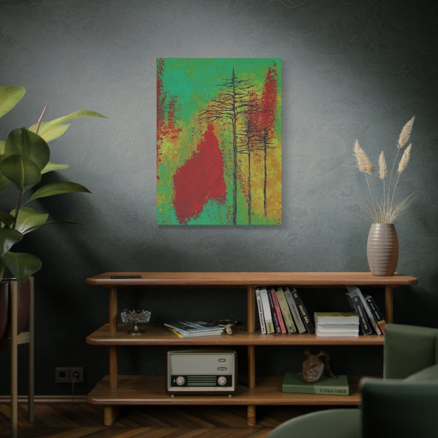 Titled "Density" Acrylic And Ink On Canvas