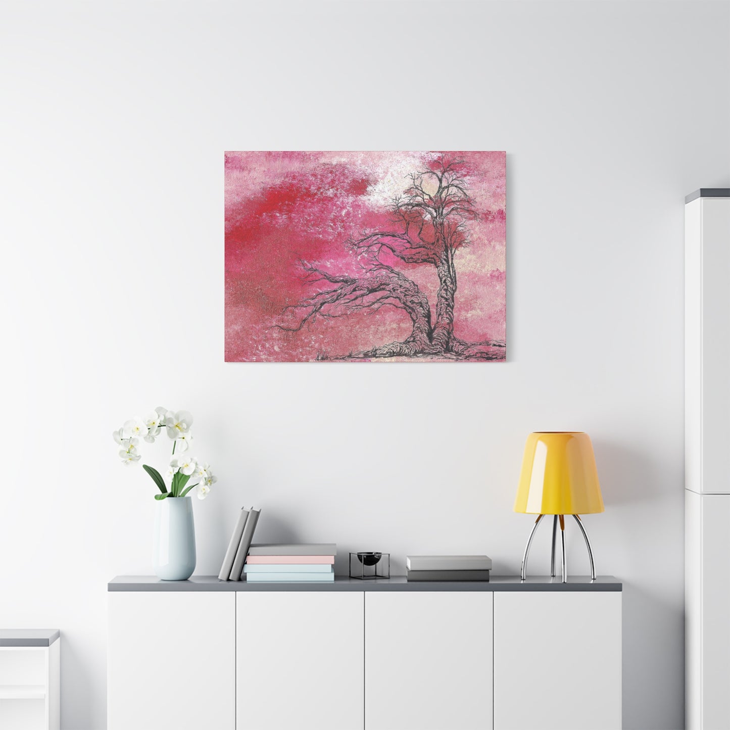 Titled "The Red Storm" Abstract On Canvas