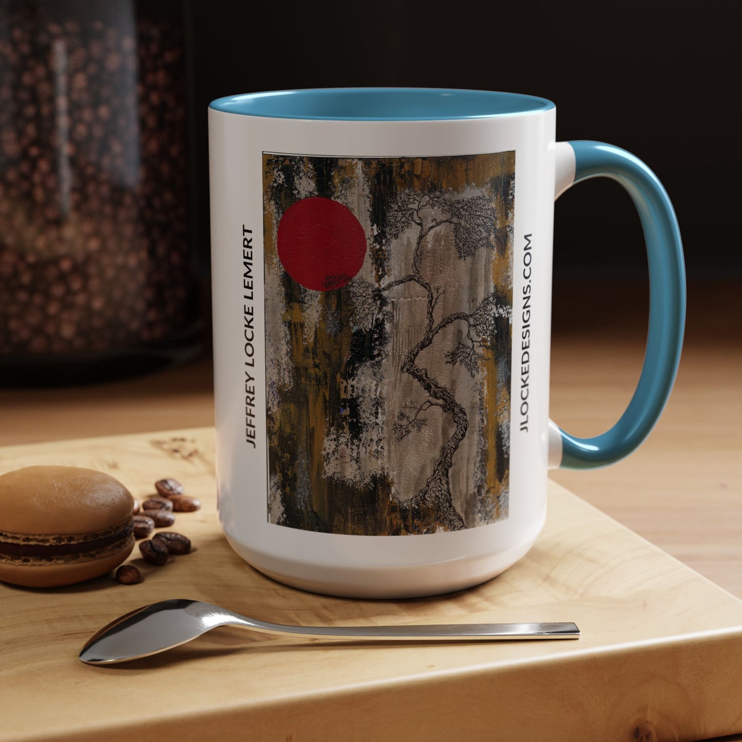 Coffee Mug With Original Art Design When The Red Moon Rises