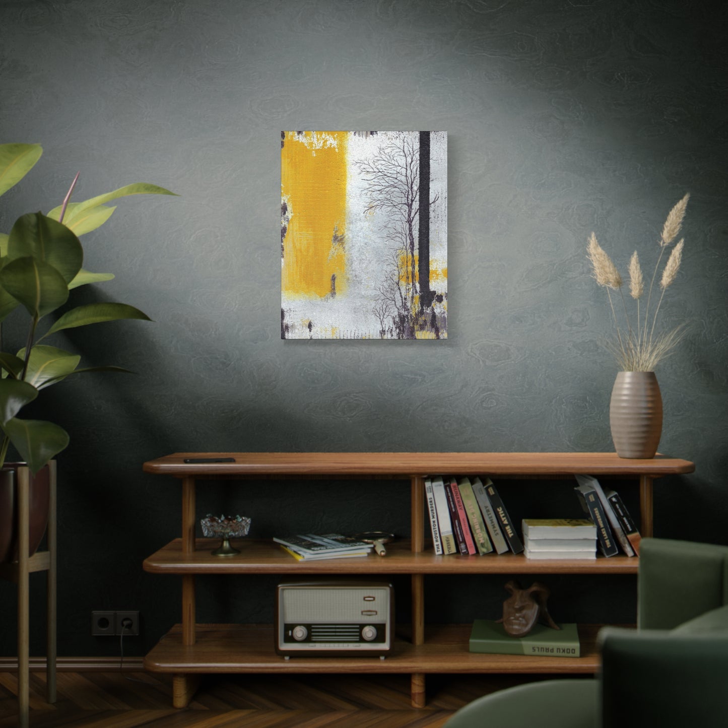 Titled "When The Sun Rises" Abstract On Canvas