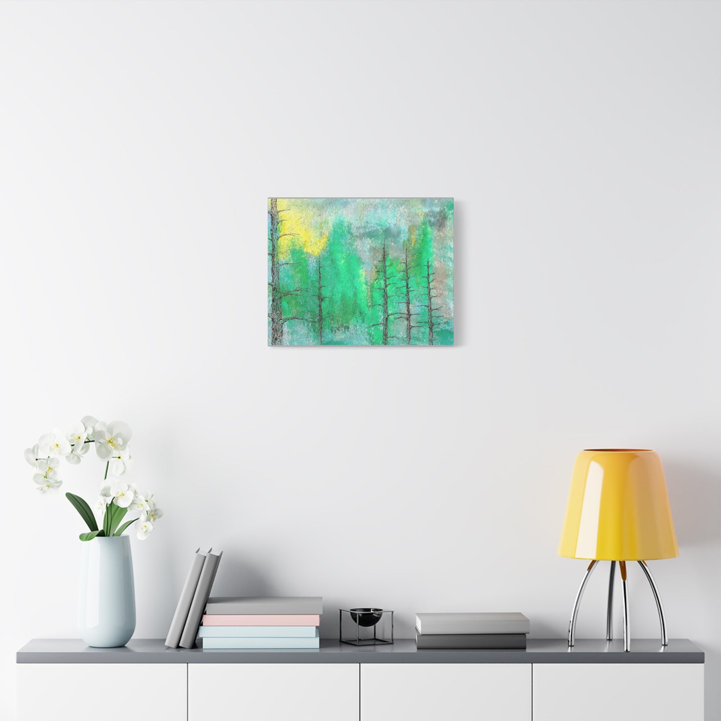 Titled "A View Of The Colorado Forest" Abstract On Canvas