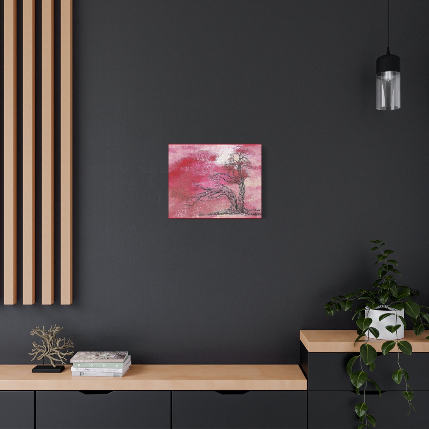 Titled "The Red Storm" Abstract On Canvas