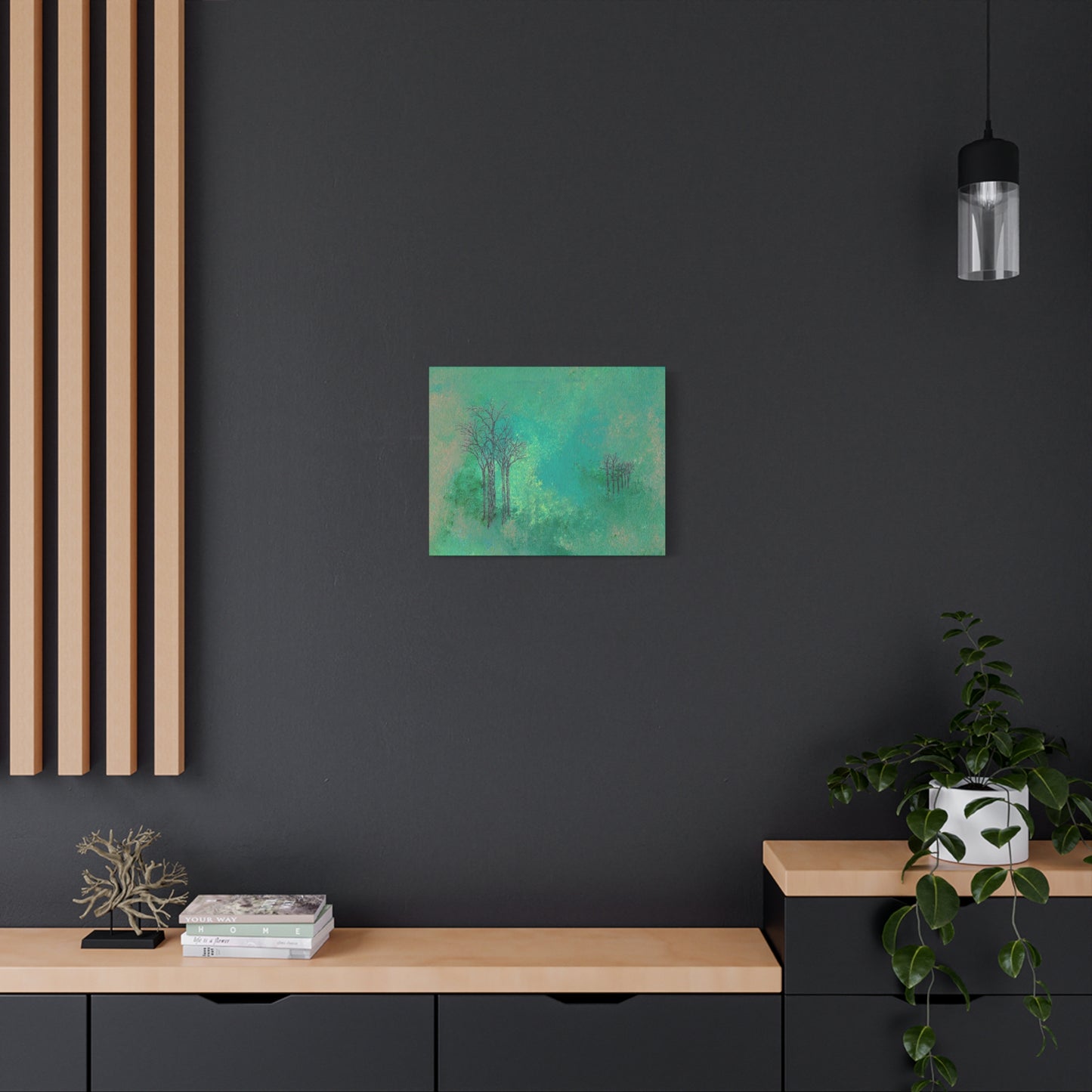 Titled "Trees In The Clouds" Abstract On Canvas
