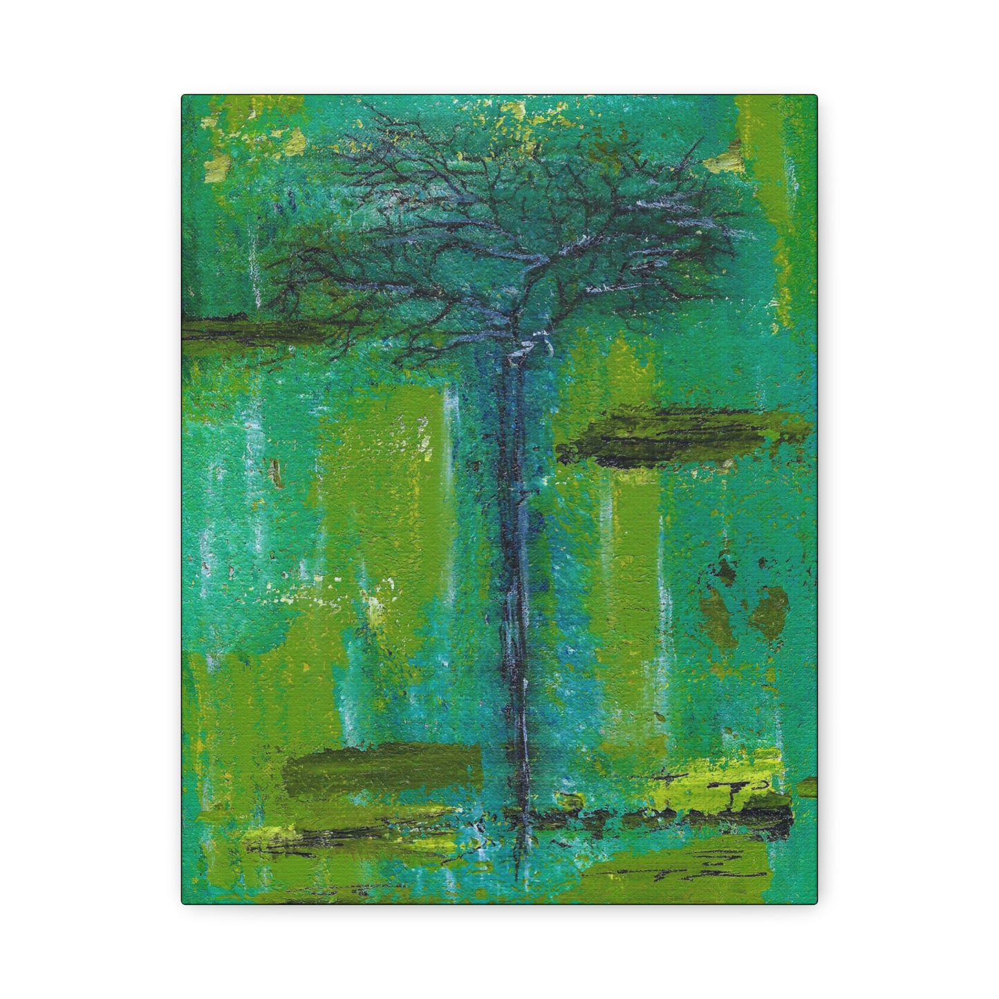 Titled "From The Terrace" Abstract On Canvas