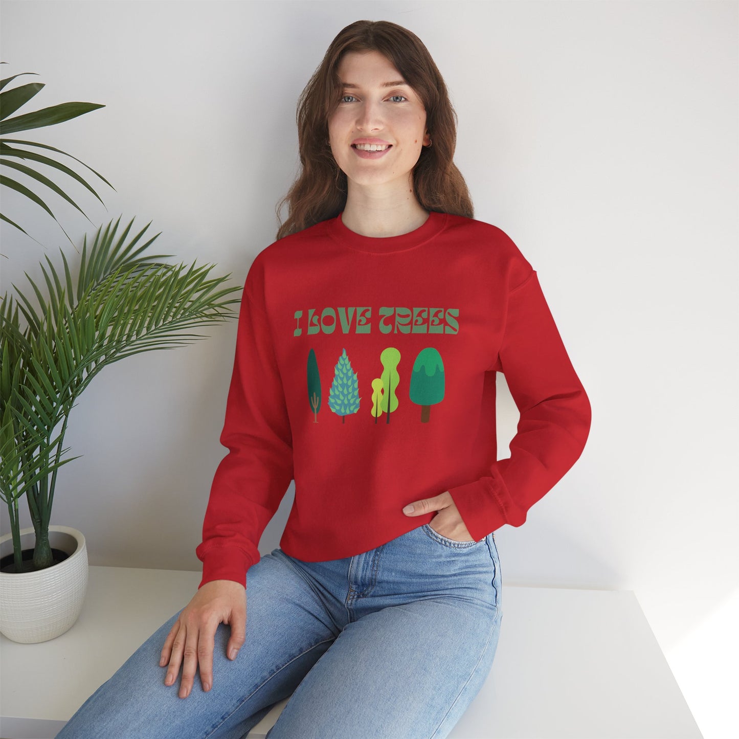 I Love Trees Sweatshirt Unisex In Multiple Colors