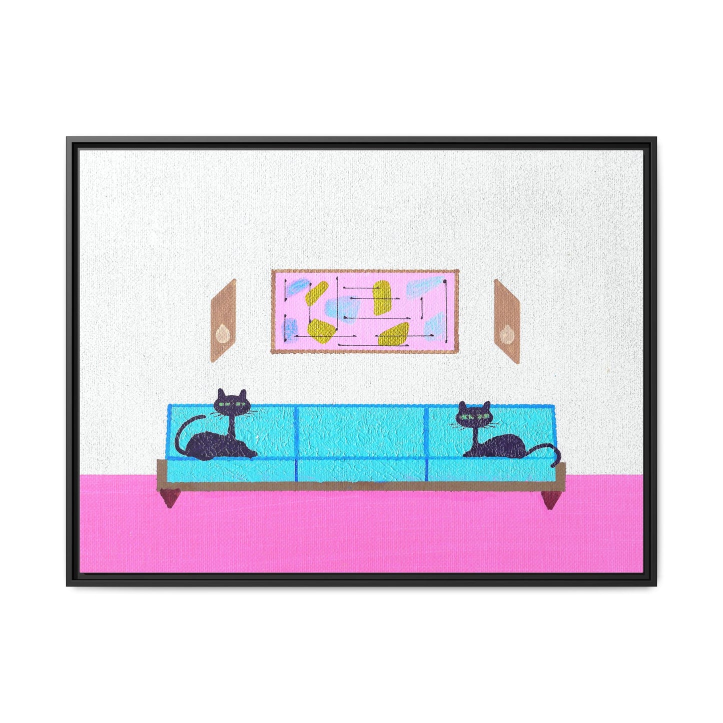 Well Behaved Vintage Inspired Framed Canvas Print