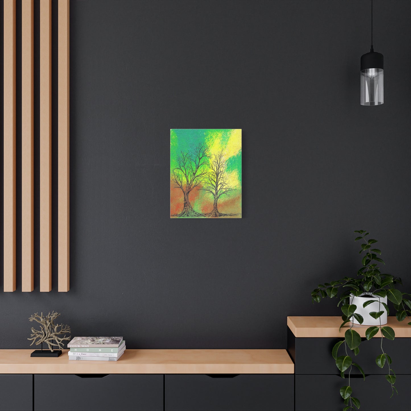 Titled "Into The Emerald Forest" Abstract On Canvas