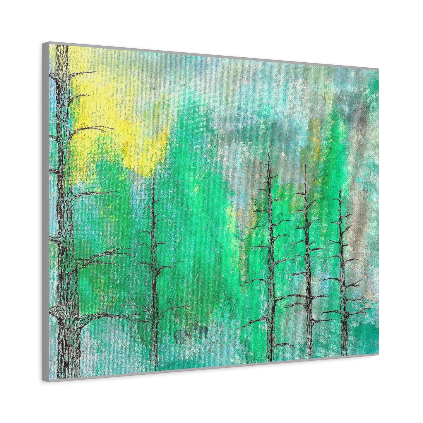 Titled "A View Of The Colorado Forest" Abstract On Canvas