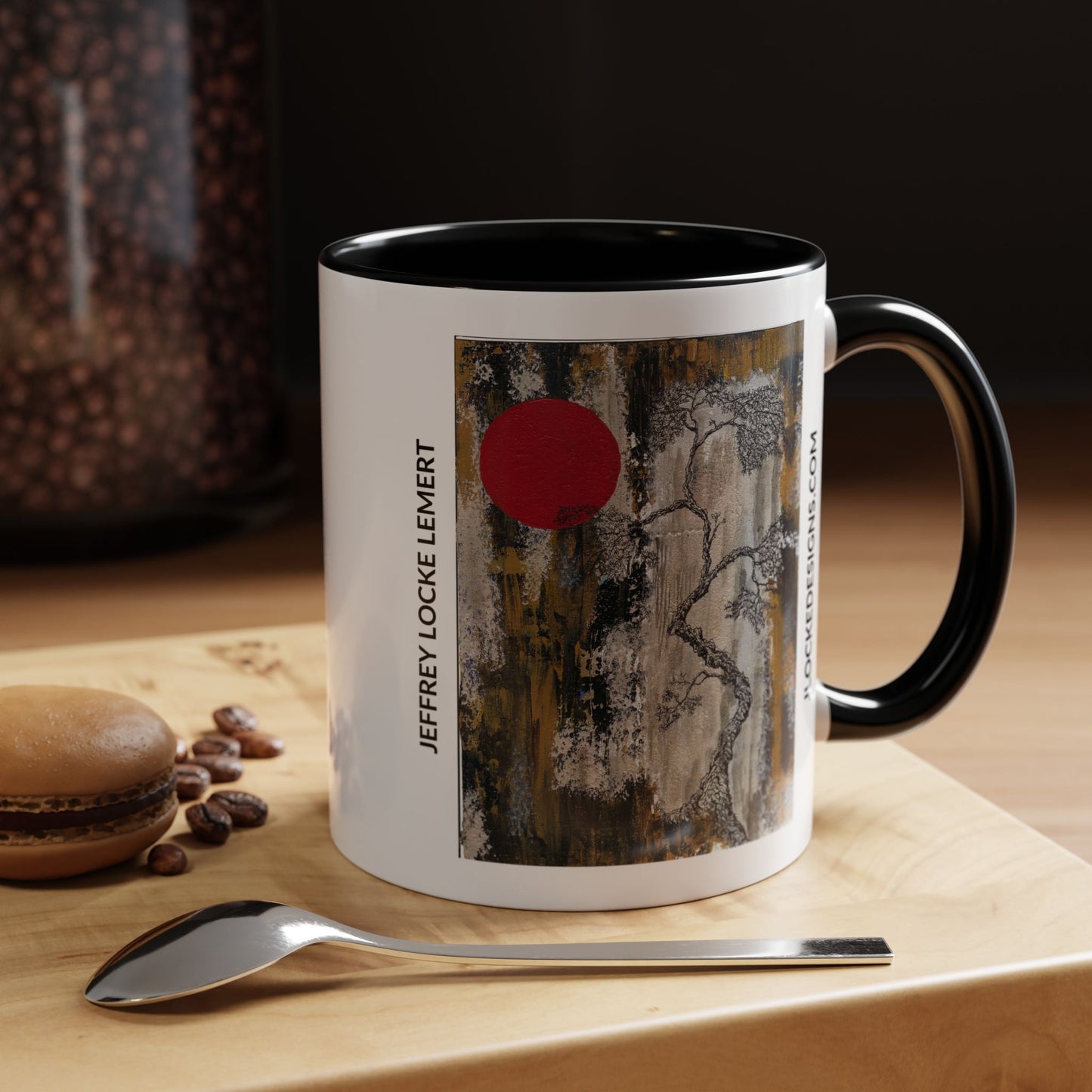 Coffee Mug With Original Art Design When The Red Moon Rises