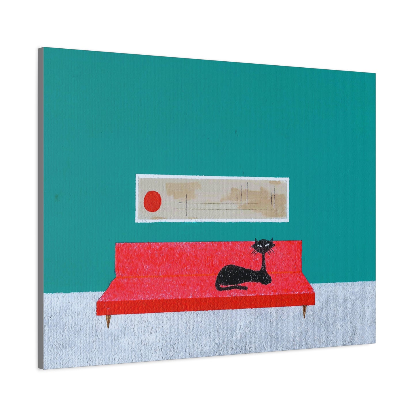 Art Kitty 1 Vintage Inspired Canvas Print