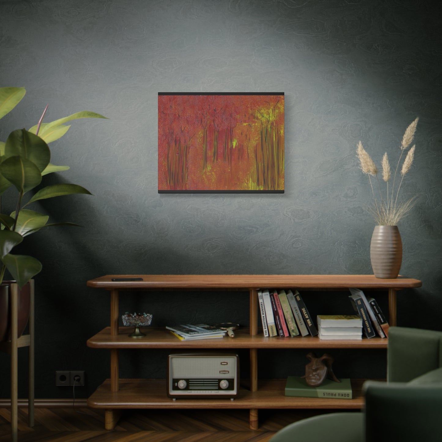 Titled "The Whispering Forest" Abstract On Canvas