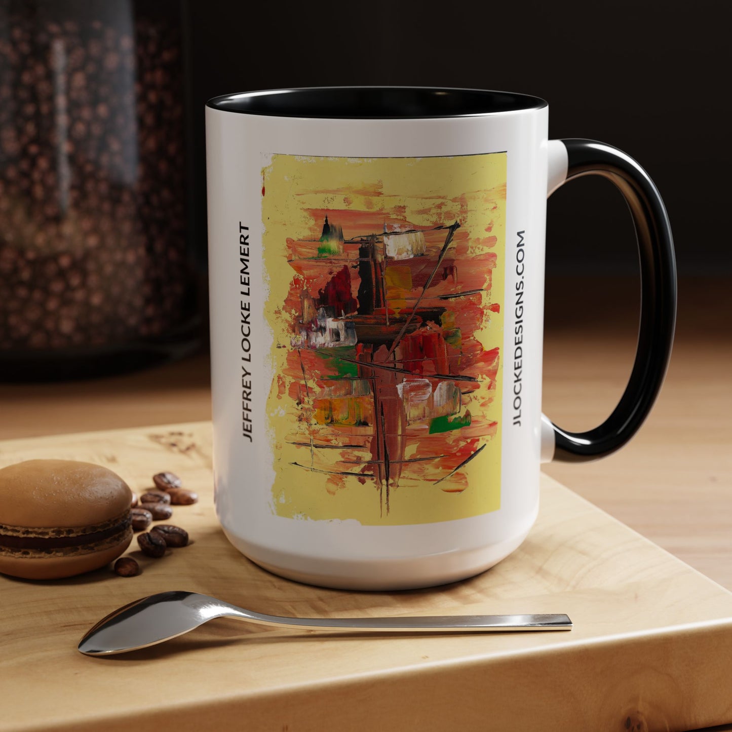 Coffee Mug With Original Art Design In The Harbor