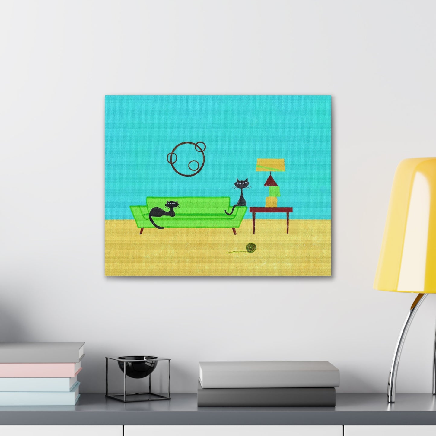 Yarn Kitties Vintage Inspired Canvas Print