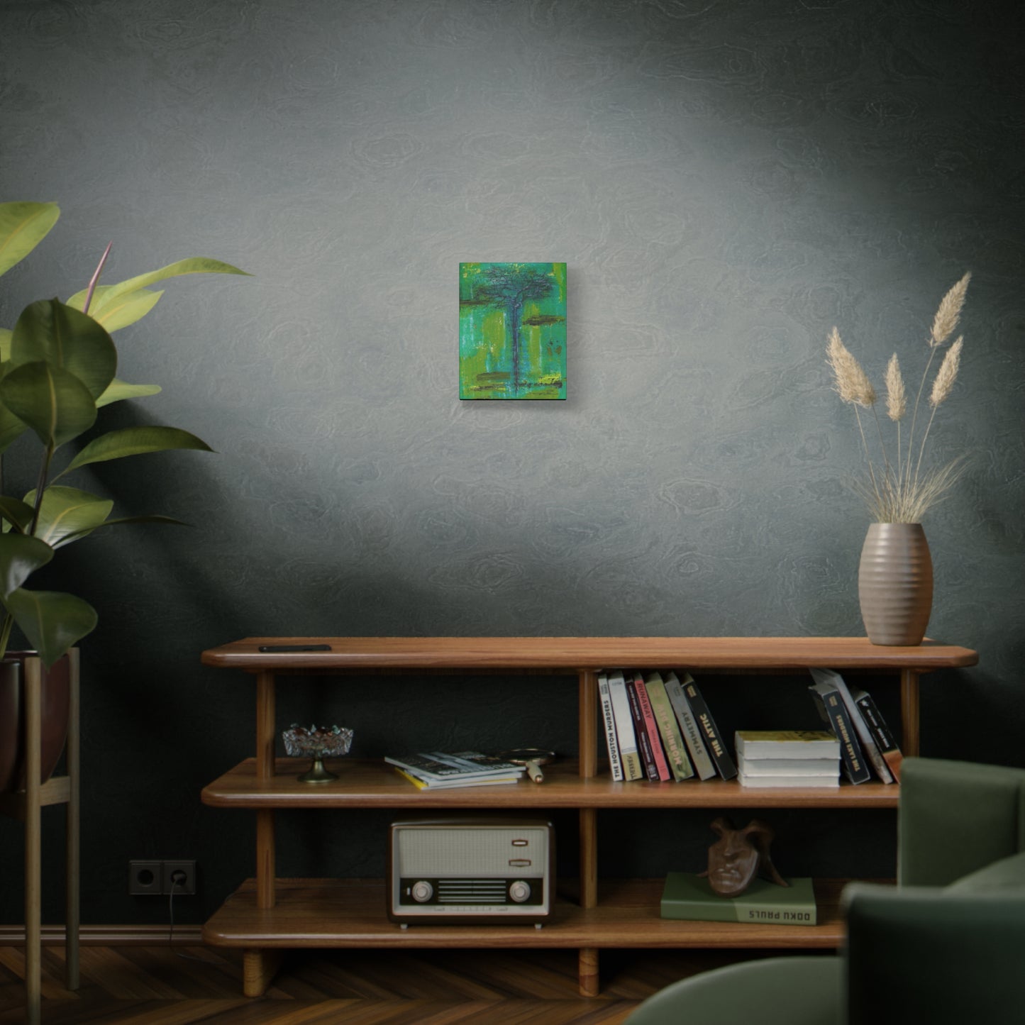 Titled "From The Terrace" Abstract On Canvas