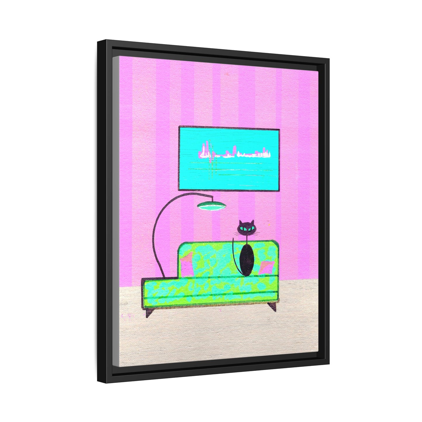 In The Spotlight Vintage Inspired Framed Canvas Print
