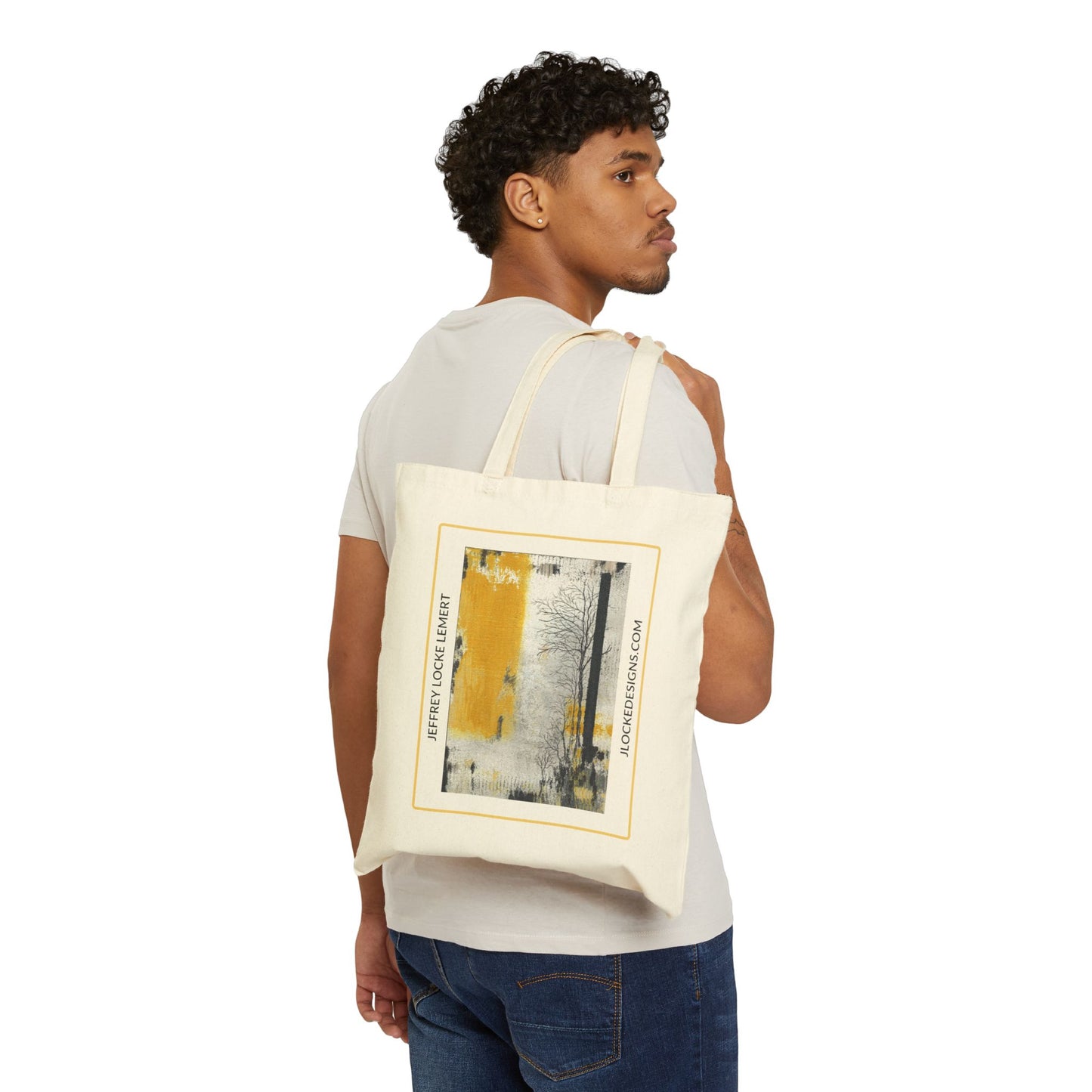 Canvas Tote Bag - Original Abstract Art Design "When The Sun Rises"