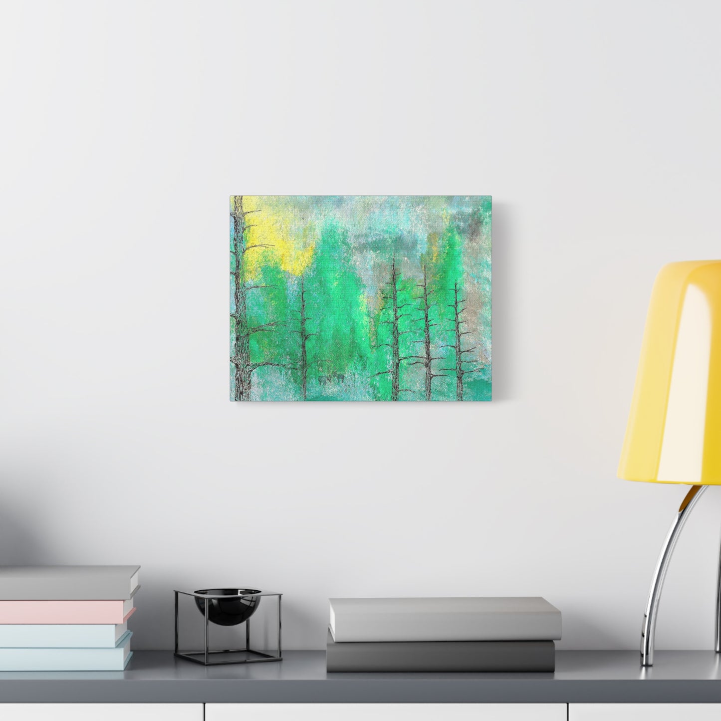 Titled "A View Of The Colorado Forest" Abstract On Canvas