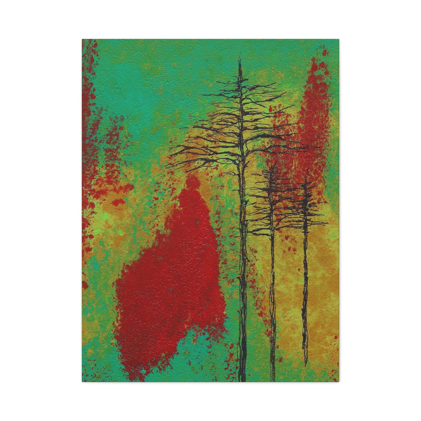 Titled "Density" Acrylic And Ink On Canvas