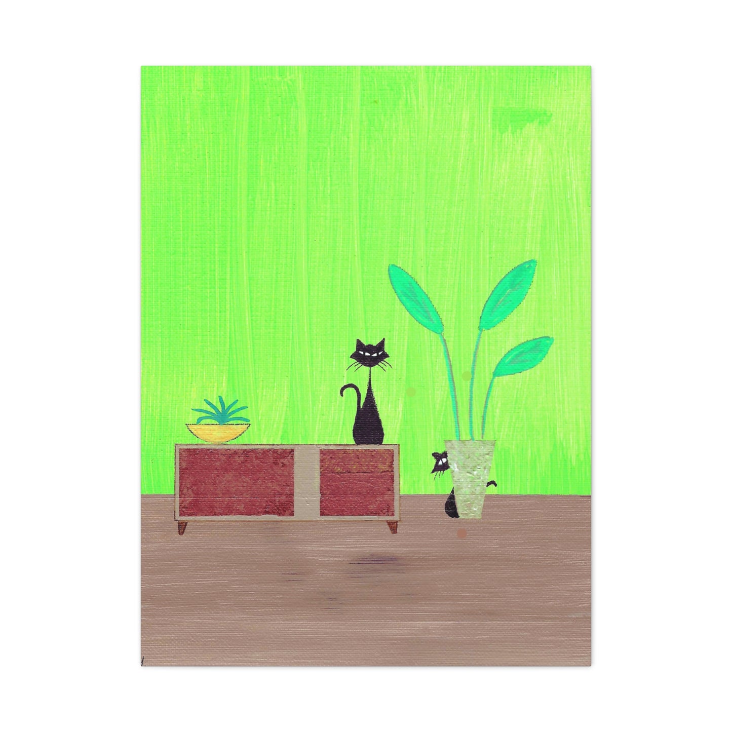 Peek-A-Boo Vintage Inspired Canvas Print