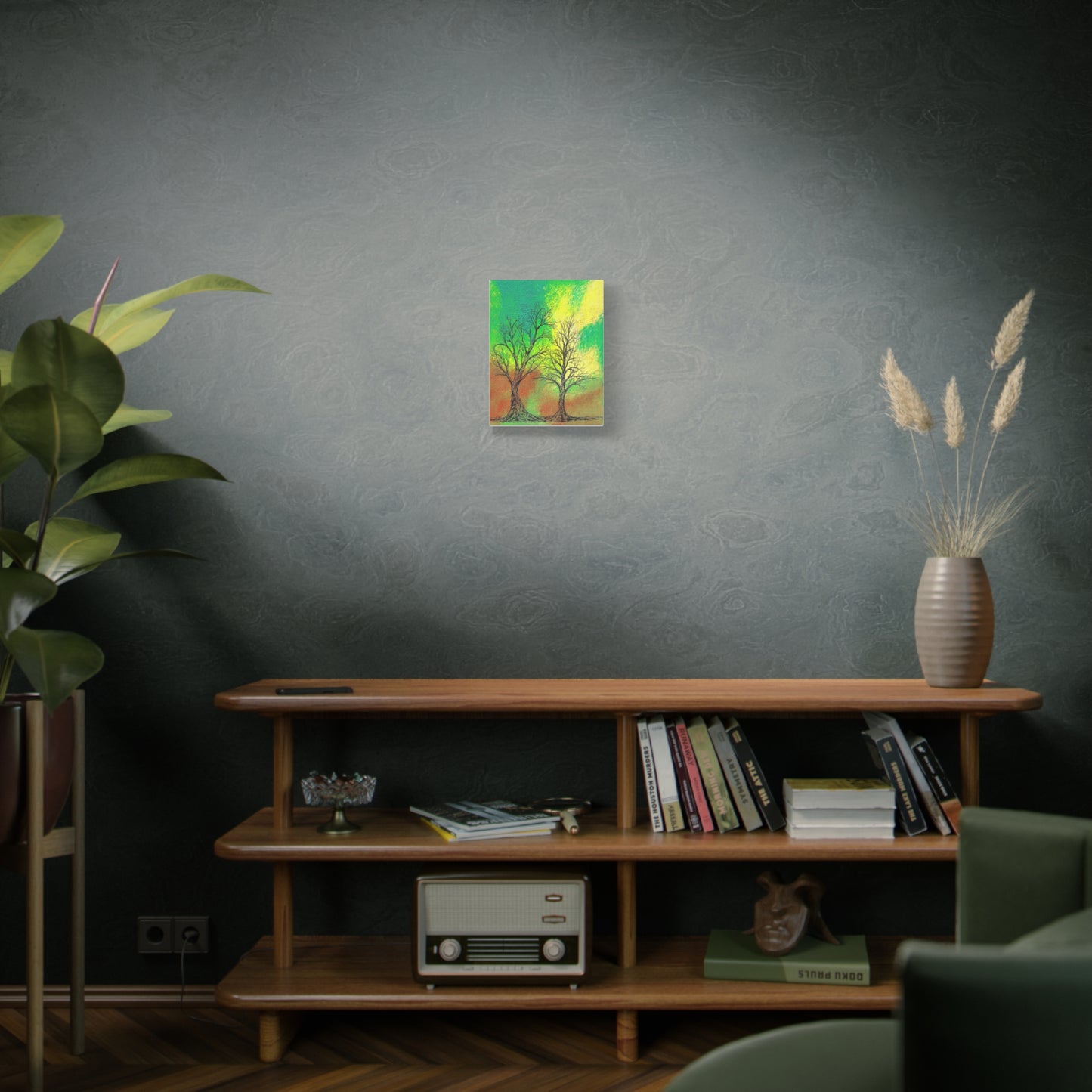 Titled "Into The Emerald Forest" Abstract On Canvas