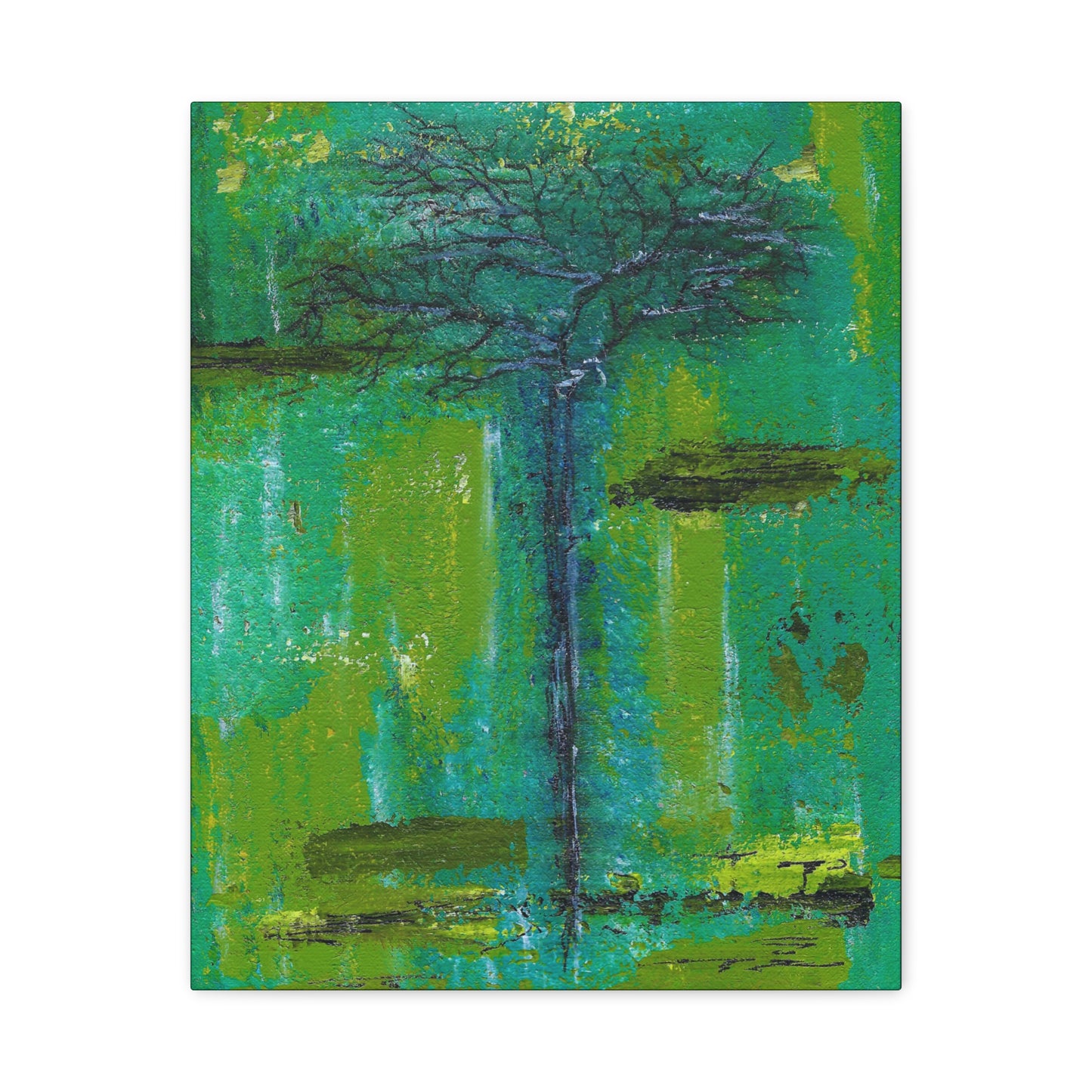 Titled "From The Terrace" Abstract On Canvas