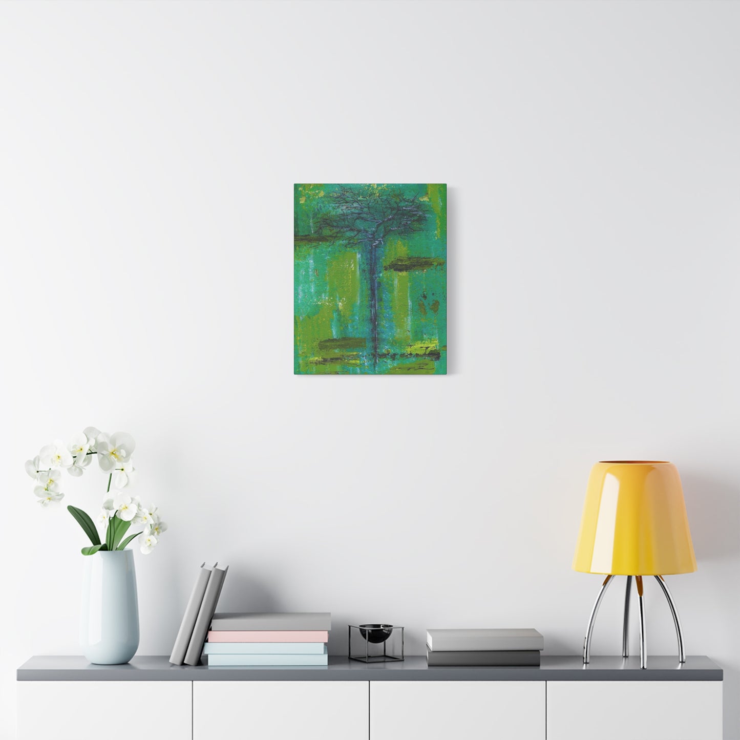 Titled "From The Terrace" Abstract On Canvas