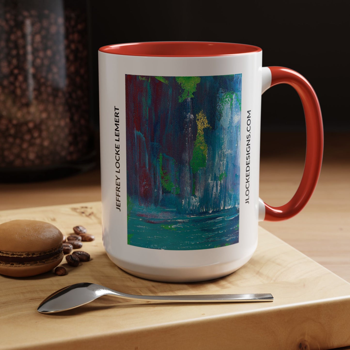 Coffee Mug With Original Art Design Waterfall