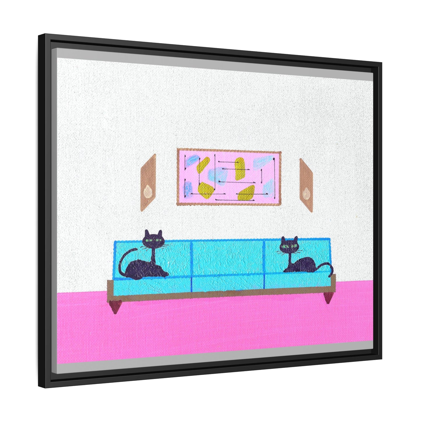 Well Behaved Vintage Inspired Framed Canvas Print