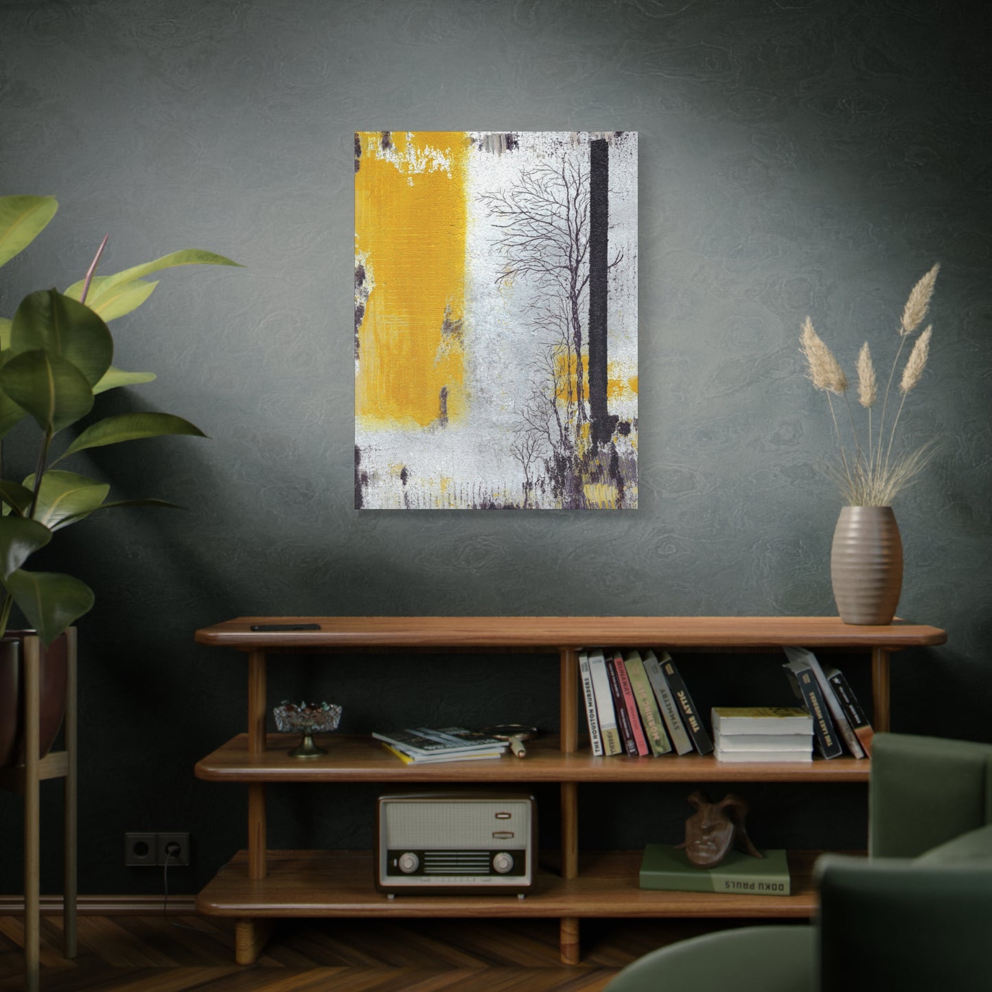 Titled "When The Sun Rises" Abstract On Canvas