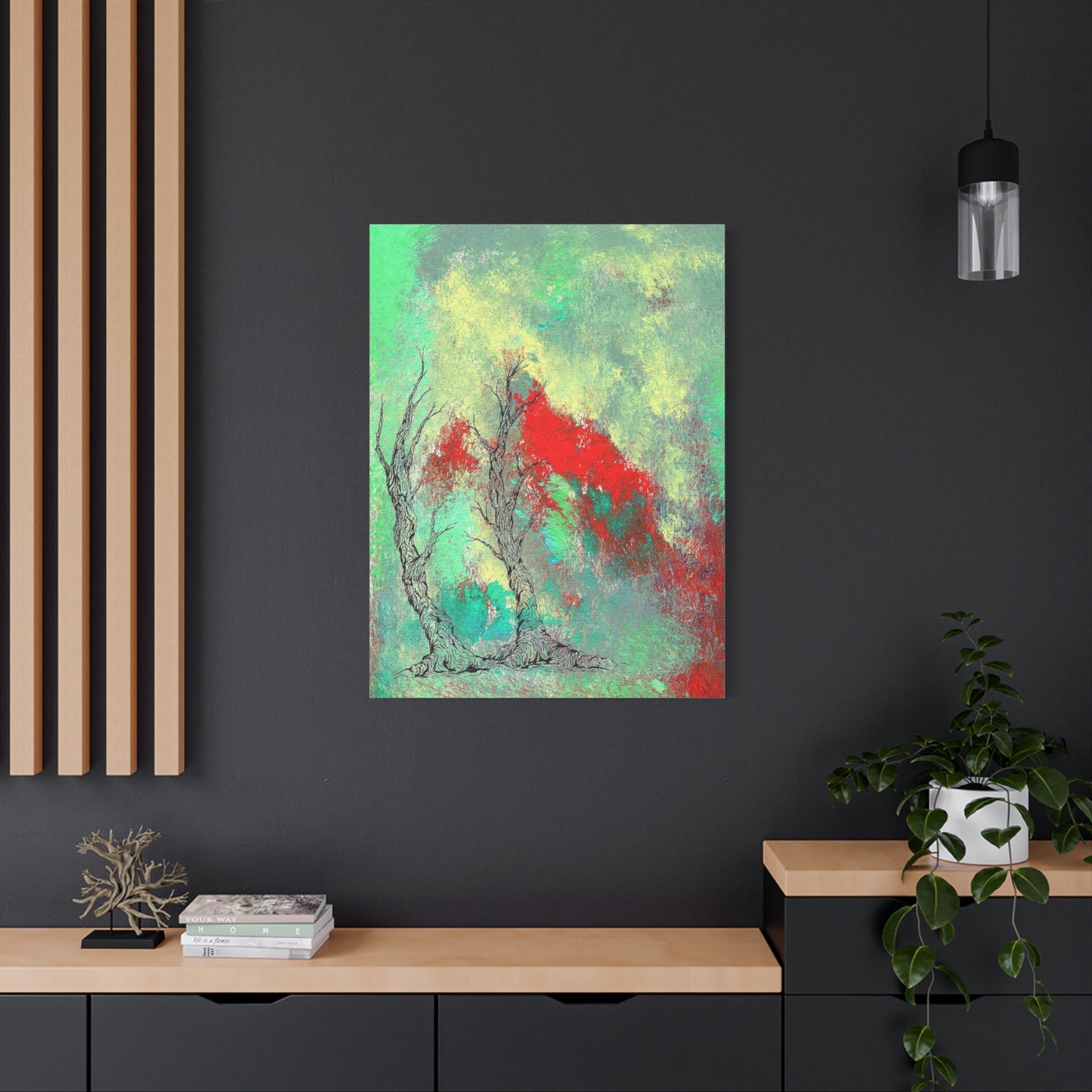 Titled "Retro Done This Way" Abstract On Canvas