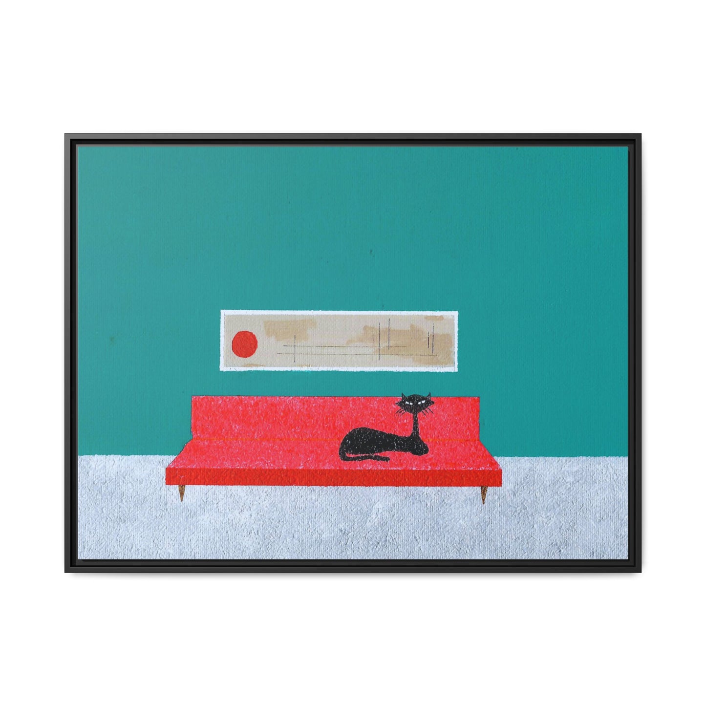 Art Kitty 1 Vintage Inspired Framed Canvas Print