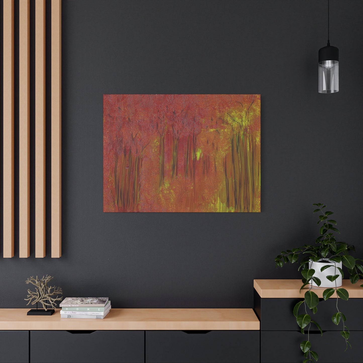 Titled "The Whispering Forest" Abstract On Canvas