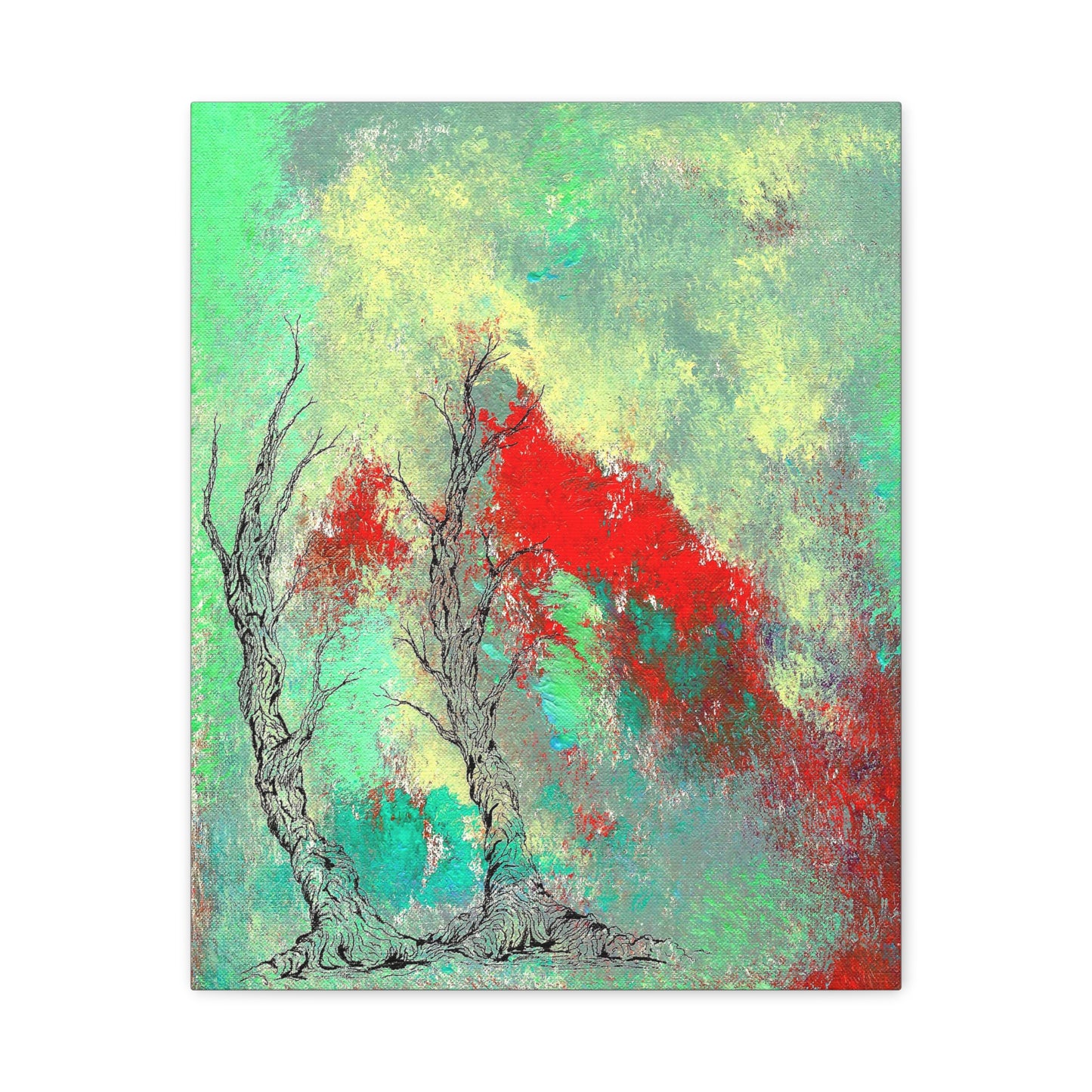 Titled "Retro Done This Way" Abstract On Canvas