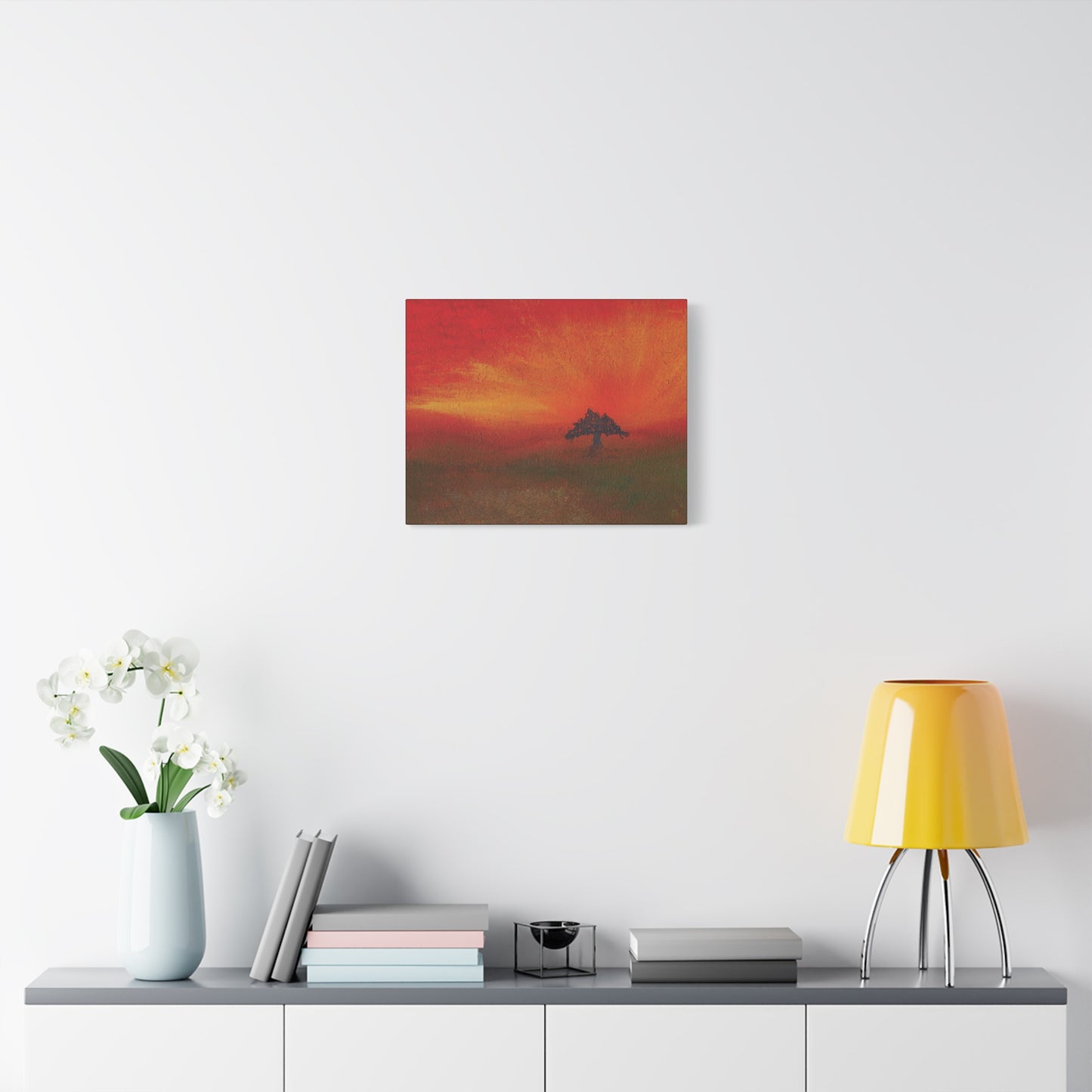 Titled "Tuscan Sunset" Abstract On Canvas